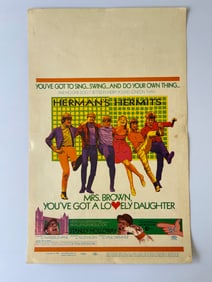 Mrs. Brown, You've Got a Lovely Daughter 1968 British film UNUSED WINDOW CARD