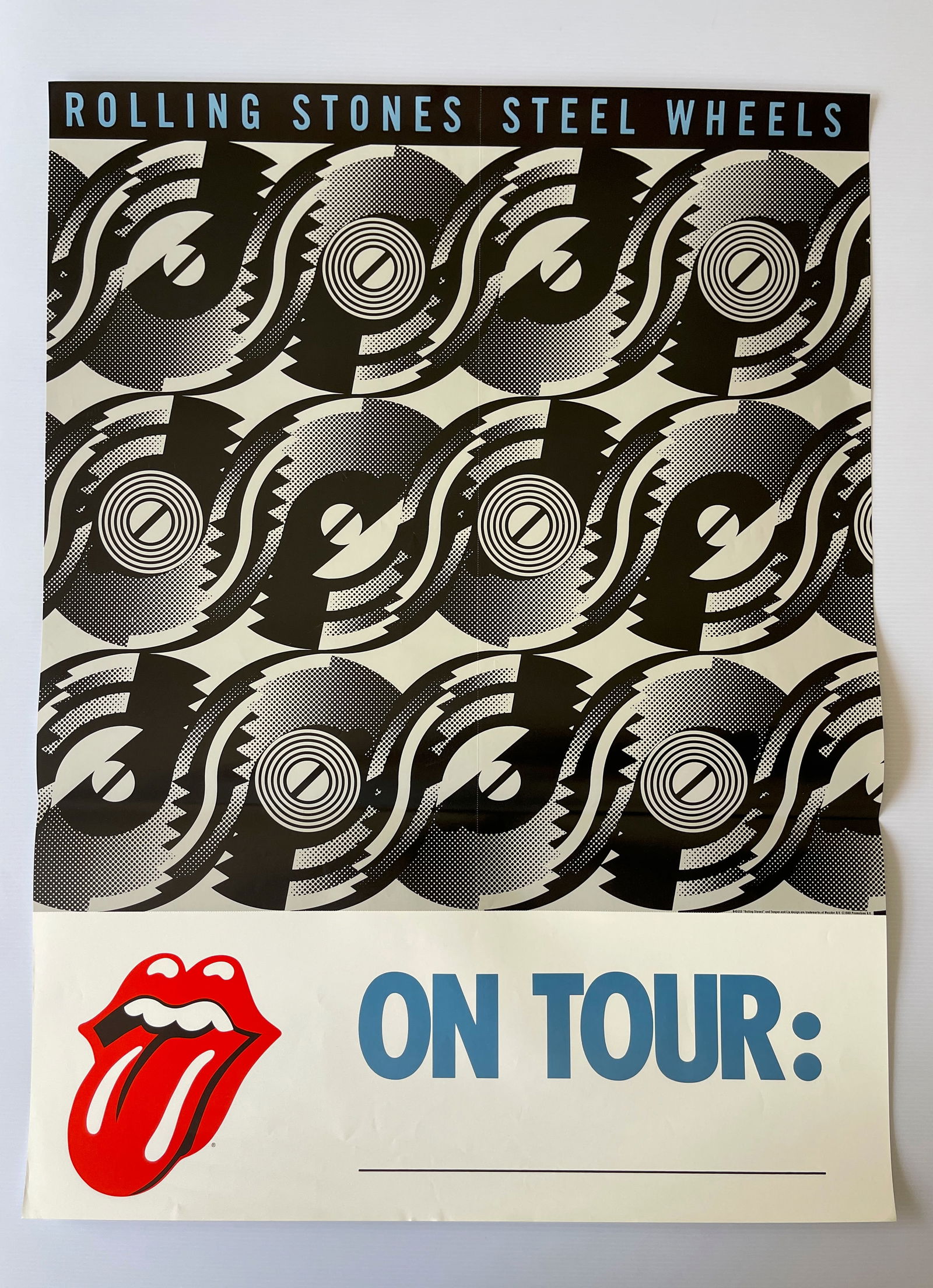 RARE - ROLLING STONES - STEEL WHEEL TOUR BLANK - UNUSED (1 of 1)