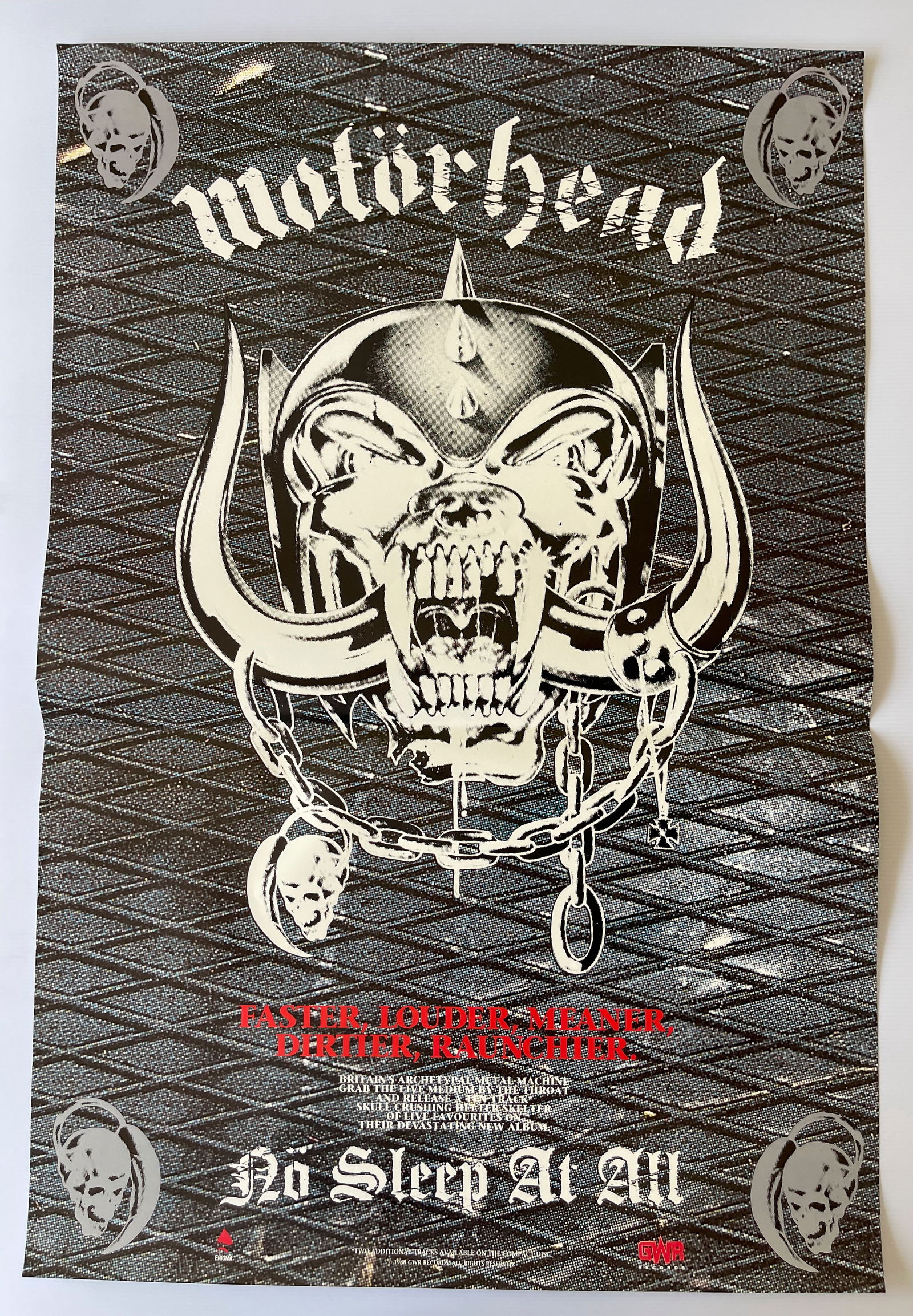 MOTORHEAD - NO SLEEP AT ALL - RARE RECORD STORE PROMO (1 of 1)