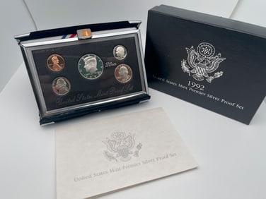 1992 UNITED STATES MINT PREMIER SILVER PROOF SET
