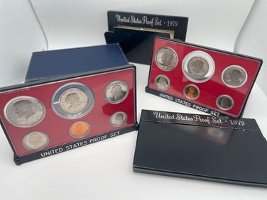 1979 UNITED STATES PROOF SETS - POSSIBLE CLEAR S