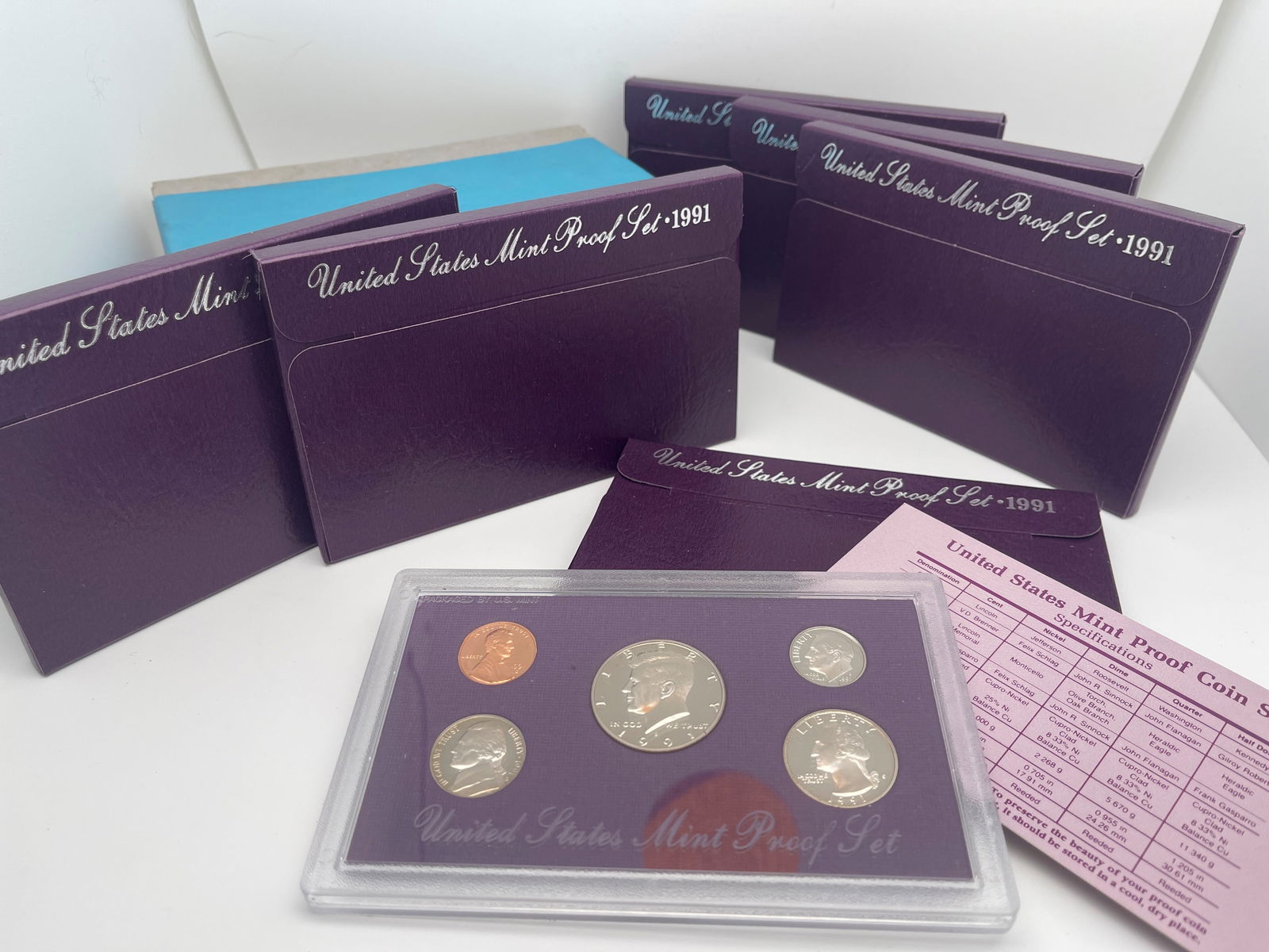 1991 UNITED STATES MINT PROOF SETS - 6 TOTAL SETS (1 of 1)