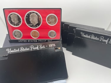 1978 UNITED STATES PROOF SETS - 5 TOTAL SETS IN OGP