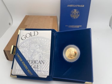 1995 AMERICAN EAGLE ONE-QUARTER OUNCE PROOF GOLD BULLION COIN. MV $800+