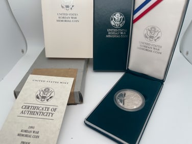 UNITED STATES KOREAN WAR MEMORIAL COIN - MV: $25+