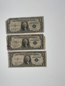 ONE DOLLAR SILVER CERTIFICATES - LOT OF 3