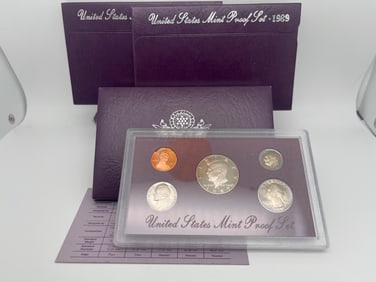 1989-S UNITED STATES MINT PROOF SET - 3 TOTAL SETS