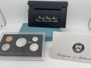 1997 UNITED STATES MINT SILVER PROOF SET - MV: $30+