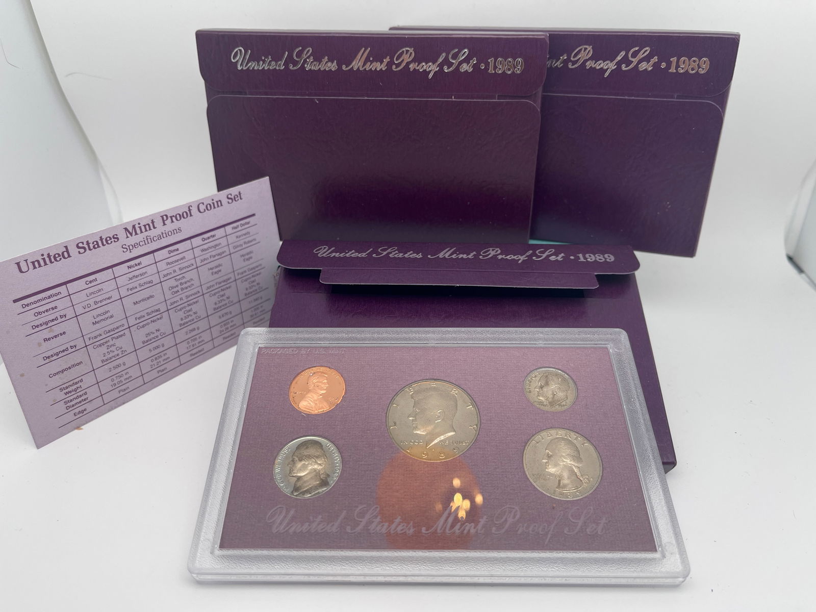 1989-S UNITED STATES MINT PROOF SET - LOT OF 3 SETS (1 of 1)