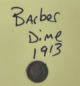1913 BARBER DIME - COLLECTIBLE