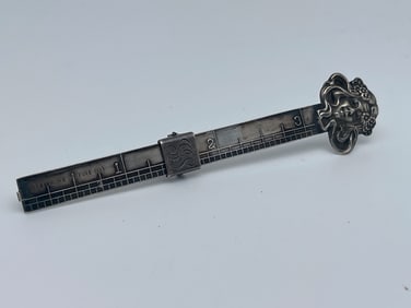 antique sterling silver hem gauge ruler