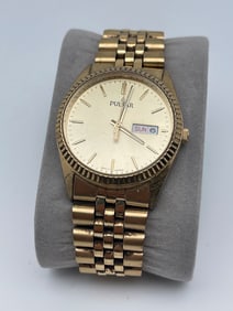 VINTAGE PULSAR MENS GOLD WATCH