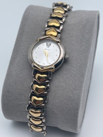 BEAUTIFUL BOLOVA WOMENS GOLD AND DIAMOND WATCH