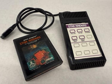 1982 ATARI STAR RAIDERS CARTRIDGE AND CONTROLLER