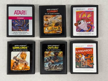 SET OF FOUR (6) ATARI VARIOUS GAME CARTS
