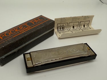 Hohner Pocket Pal Harmonica 10 Hole Key C - Original Box