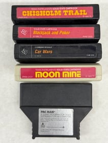 RARE TEXAS INSTRUMENTS SOLID STATE GAME CARTRIDGE SET