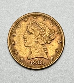 1881 GOLD Liberty Head Eagle