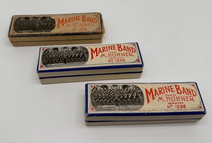 THREE HONER MARINE BAND HARMONICA SET