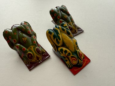 Tin Frog Clicker Noisemaker Life Of The Party Products Set Of 3 1940s Kirchhof