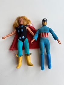 RARE MEGO 1974 CHARACTERS - THOR & CAPTAIN AMERICA