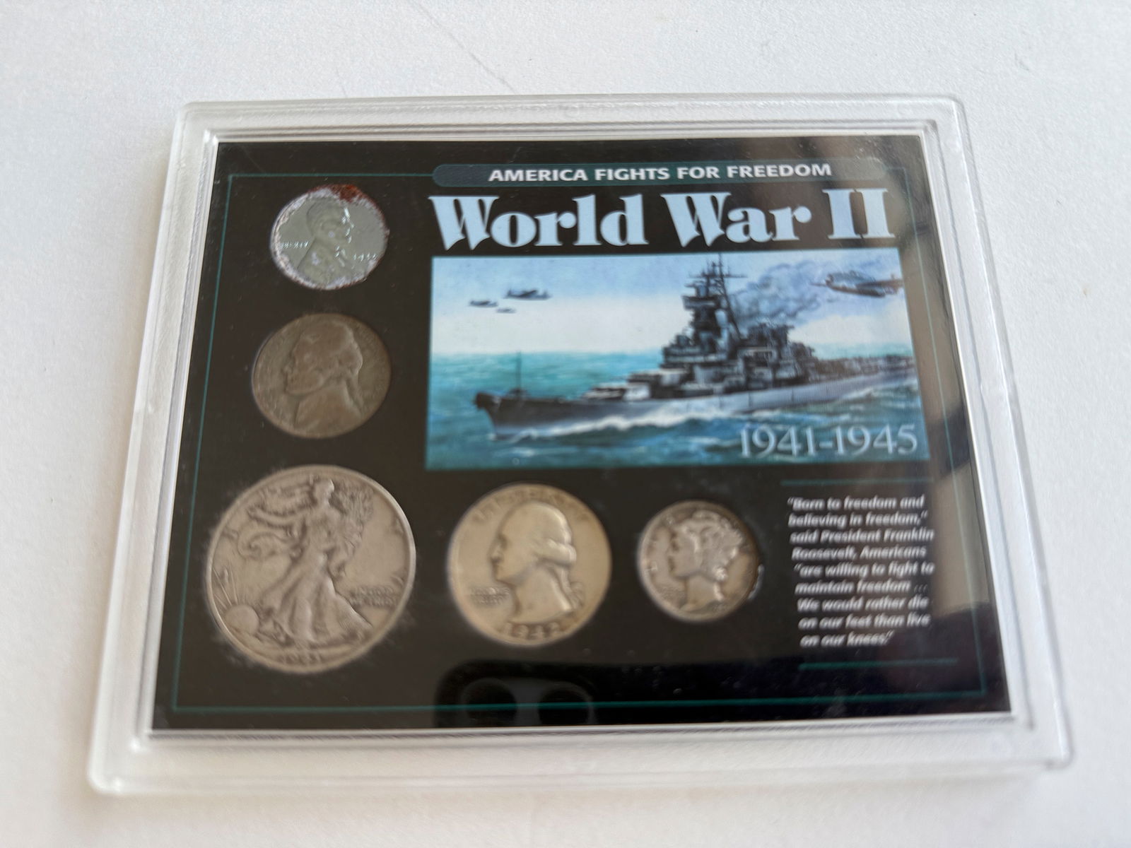 1941-1945 World War II 5 Coin Set America Fights for Freedom Collection (1 of 2)