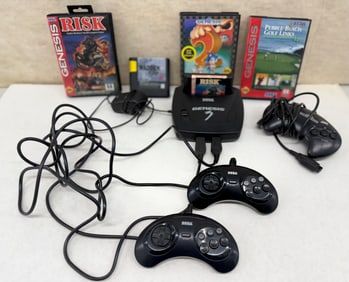 SEGA GENESIS 3 VIDEO GAME SYSTEM AND GAMES
