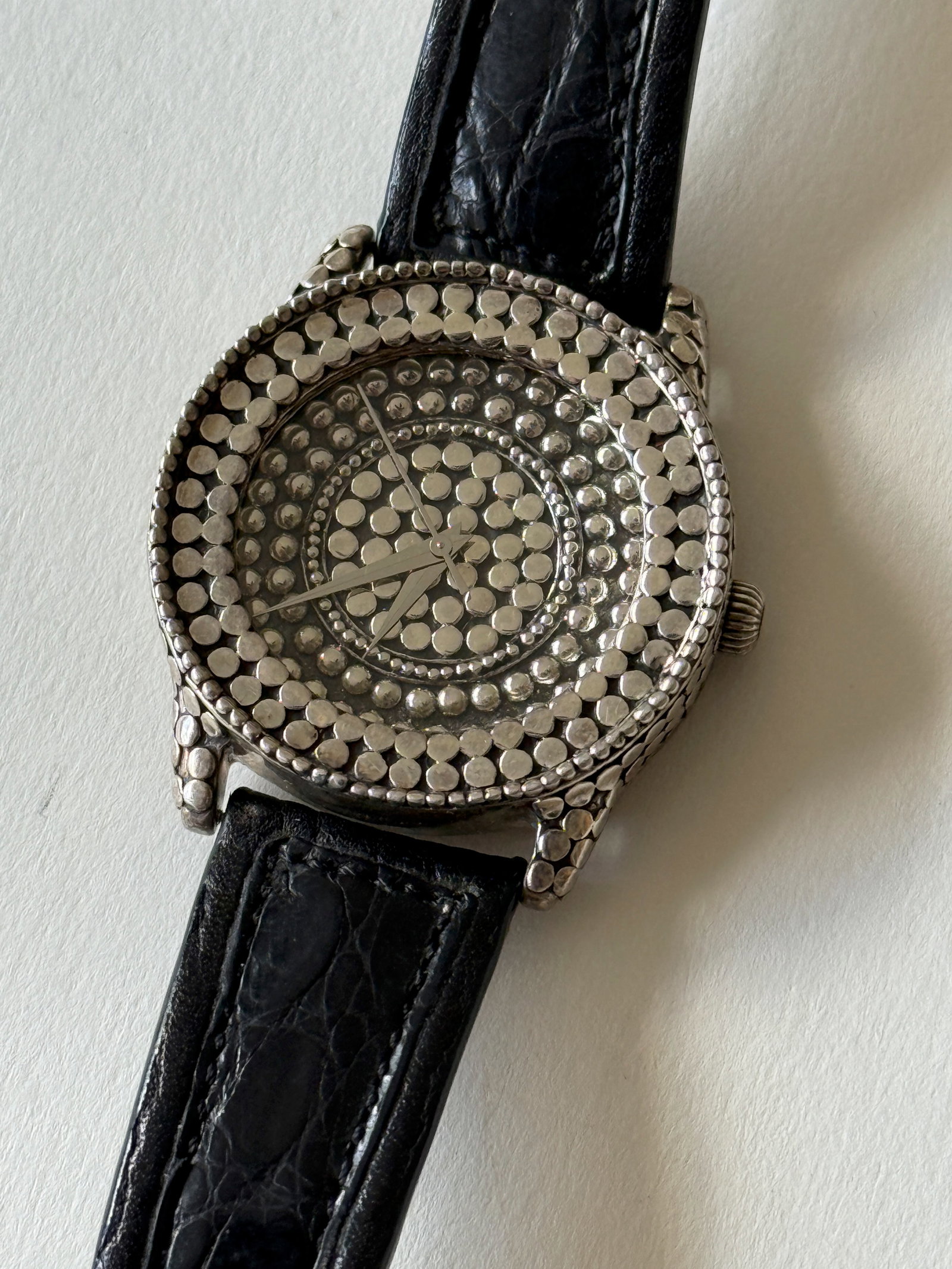 JOHN HARDY STERLING SILVER WATCH.  Round (1 of 3)