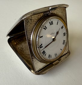 STERLING 8-DAY TRAVEL CLOCK / CASE
