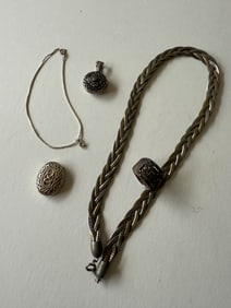 STERLING SILVER COLLECTION - OVER 70g WEIGHT with diamond