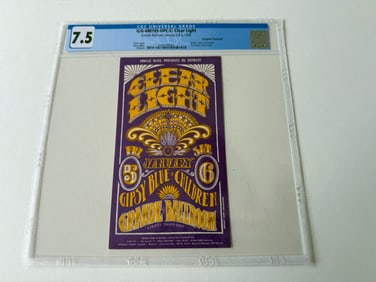 CLEAR LIGHT - GRANDE BALLROOM - GRADED 7.5 NONE HIGHER !!!