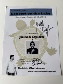 JAKOB DYLAN SIGNED CONCERT FLYER