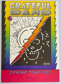 GRATEFUL DEAD - PETER MAX SIGNED - 1988 TOUR POSTER