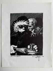 ART AND DEATH - RICK GRIFFIN 1989 LITHO