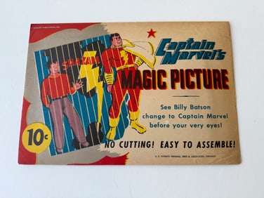 Captain Marvel's Magic Picture Fawcett 1940s Shazam With Contents