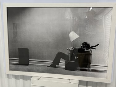 MAXELL Blown Away Guy - FRAMED POSTER - UNDER PLEXI