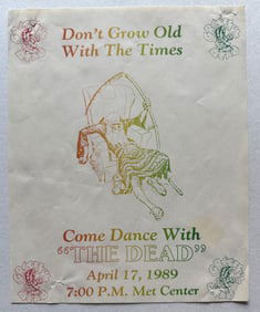 THE SINGLE MOST RARE GRATEFUL DEAD HANDBILL IN THE WORLD