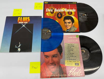 ELVIS PRESLEY: MOODY BLUE ON BLUE VINYL. ELVIS GOLDEN RECORDS.