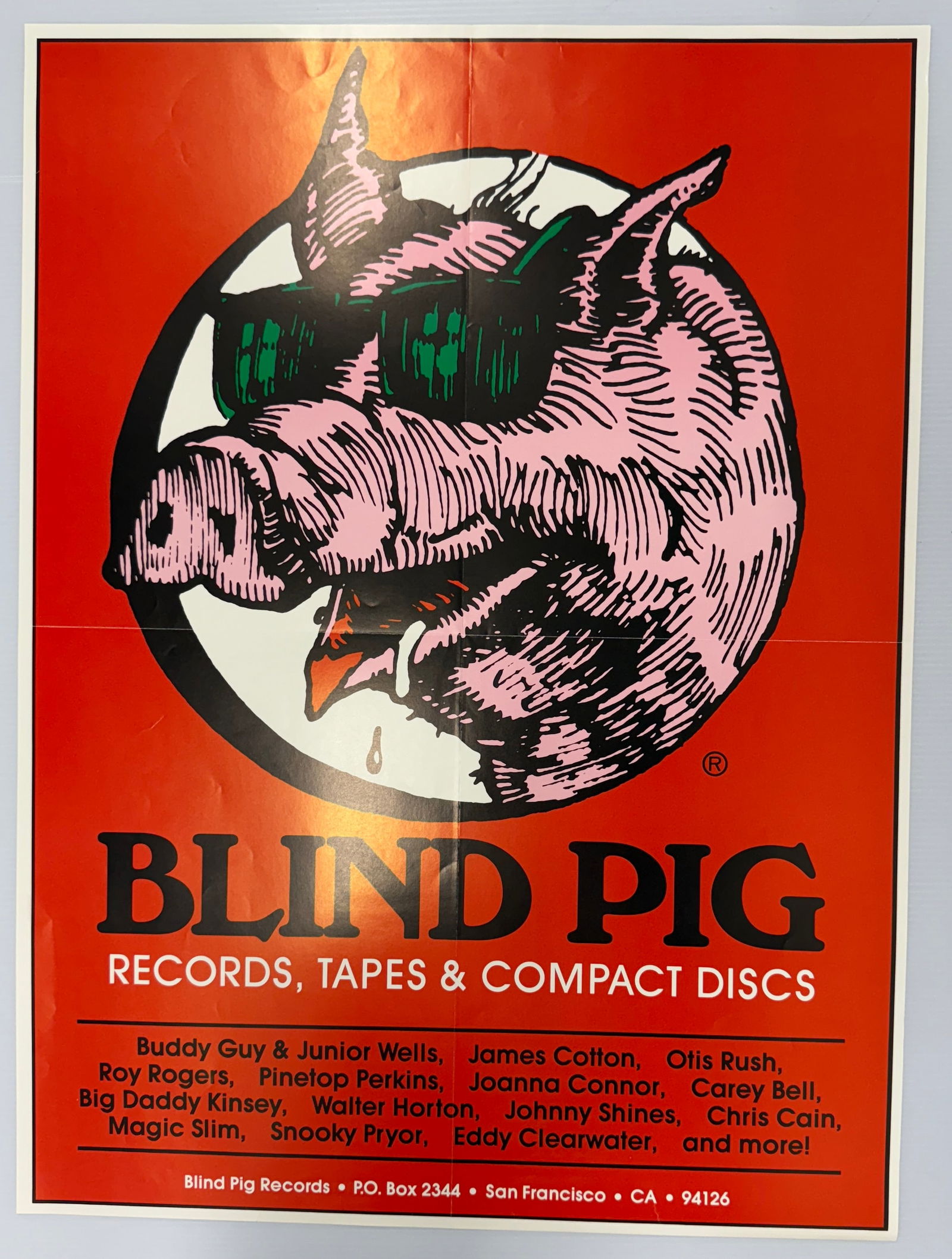 BLIND PIG - RARE - LAST ONE  - RECORD STORE PROMO POSTER (1 of 1)