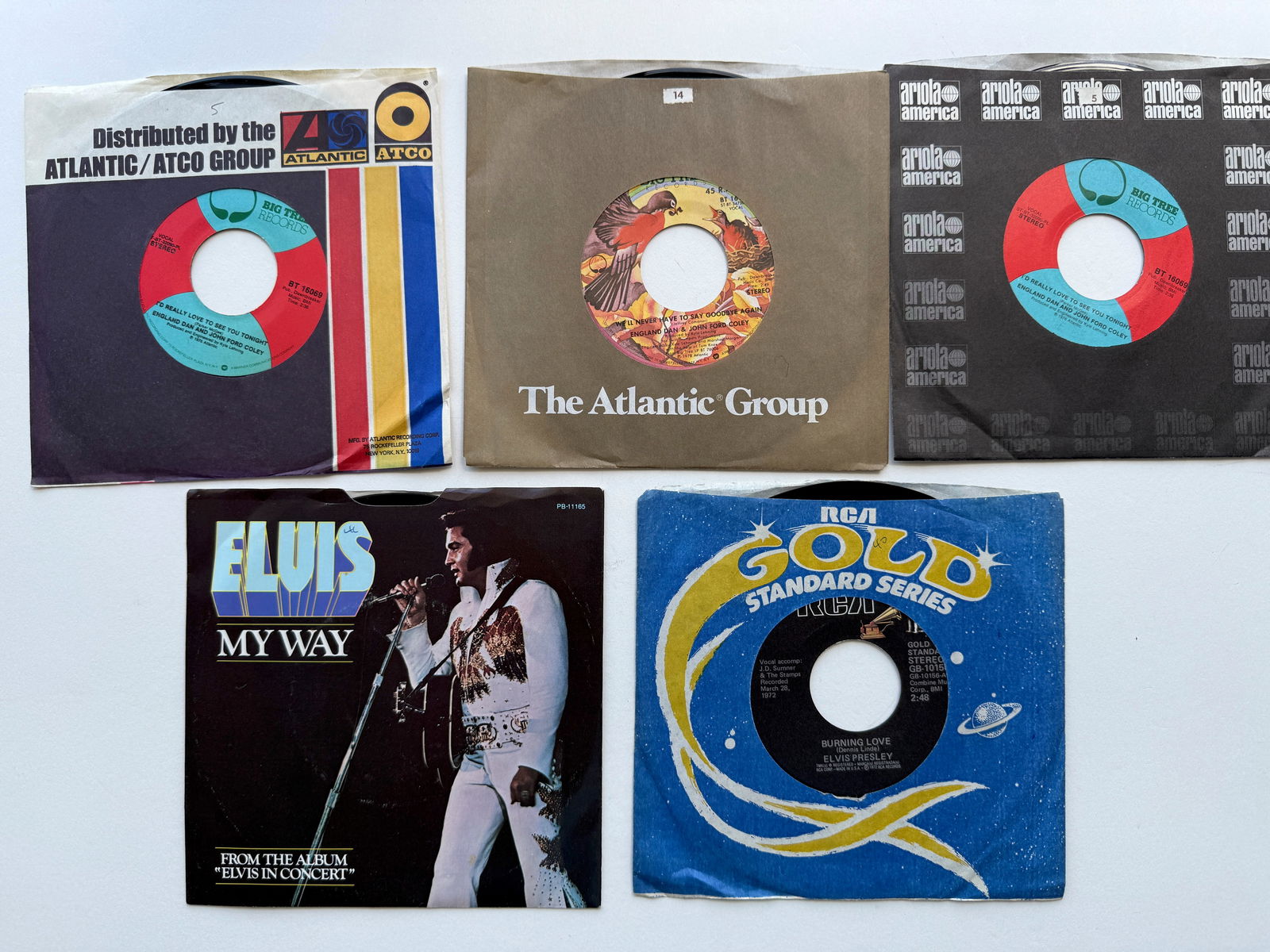 ENGLAND DAN AND JOHN FORD COLEY - ELVIS: I’D REALLY LIKE TO SEE YOU TONIGHT. WE’LL NEVER HAVE TO SAY GOODBYE AGAIN. MY WAY. BURNING LOVE.