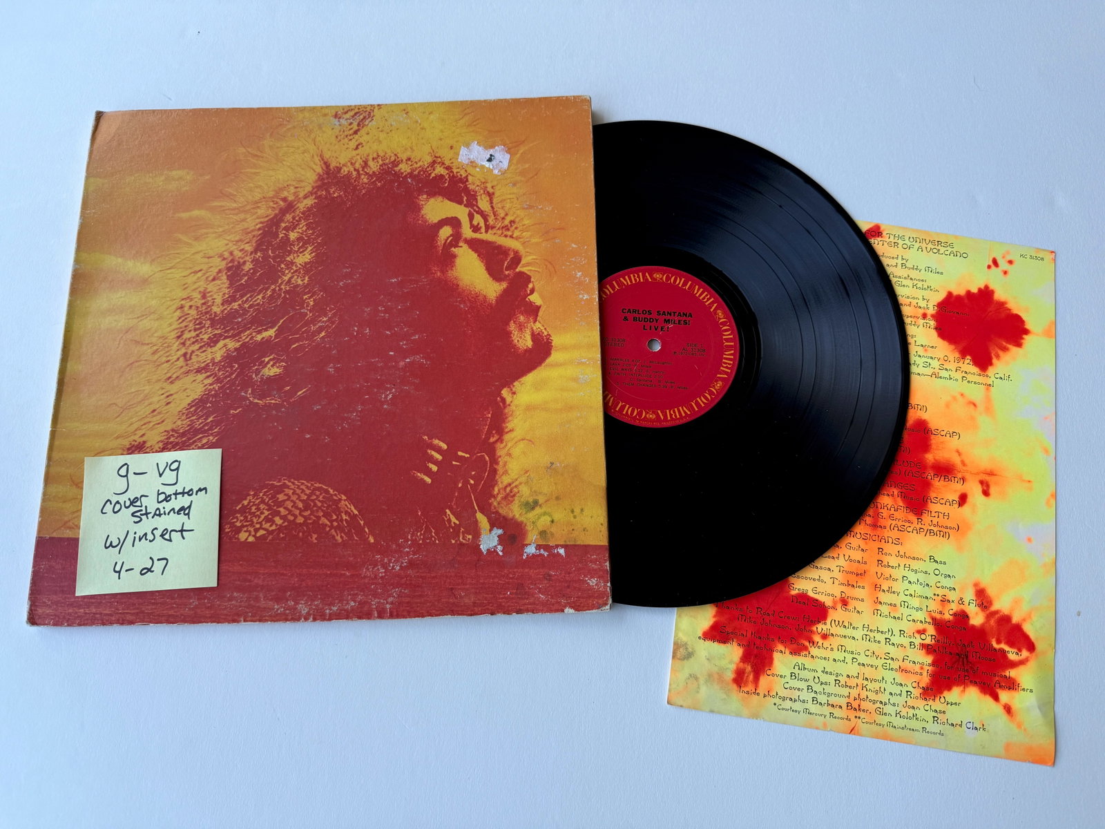 Carlos Santana & Buddy Miles - Carlos Santana & Buddy Miles! Live!: Carlos Santana & Buddy Miles - Carlos Santana & Buddy Miles! Live! Columbia - KC 31308.