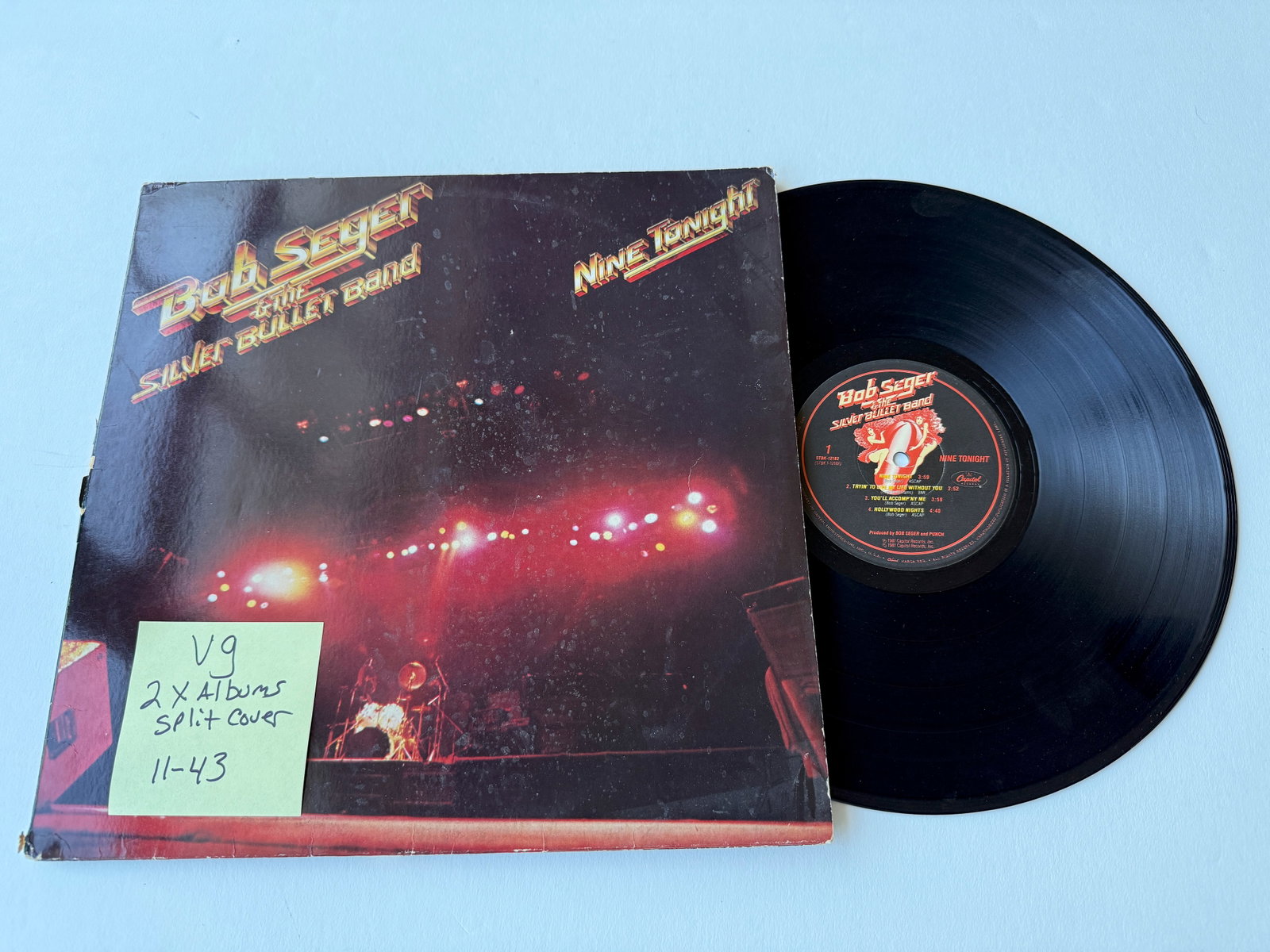 Bob Seger & The Silver Bullet Band - Nine Tonight: Bob Seger & The Silver Bullet Band - Nine Tonight. Capitol Records - STBK-12182.