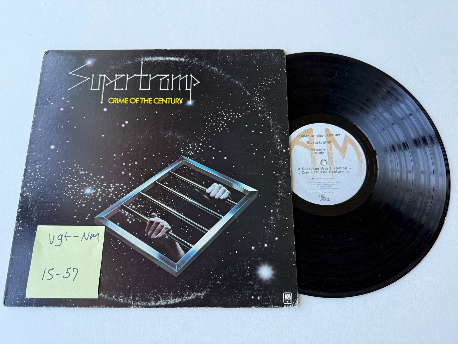 Supertramp - Crime Of The Century: Supertramp - Crime Of The Century. A&M Records - SP-3647. Recorded at Trident, Ramport Studios and Scorpio Sound, London between February and June, 1974.