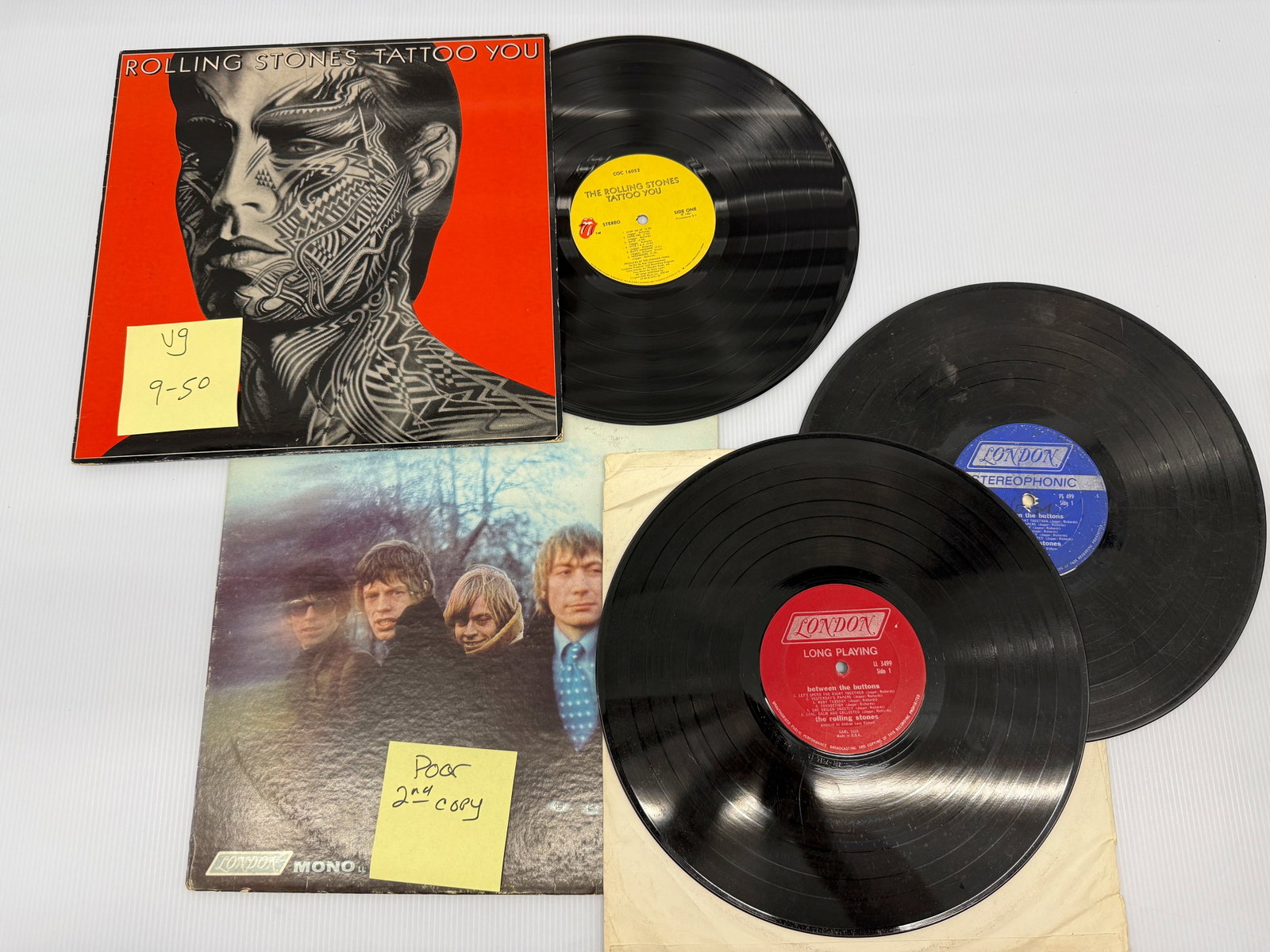 Rolling Stones - Tattoo You: Rolling Stones - Tattoo You. Rolling Stones Records - COC 16052. & Between the Buttons - Poor - with 2nd copy of vinyl.