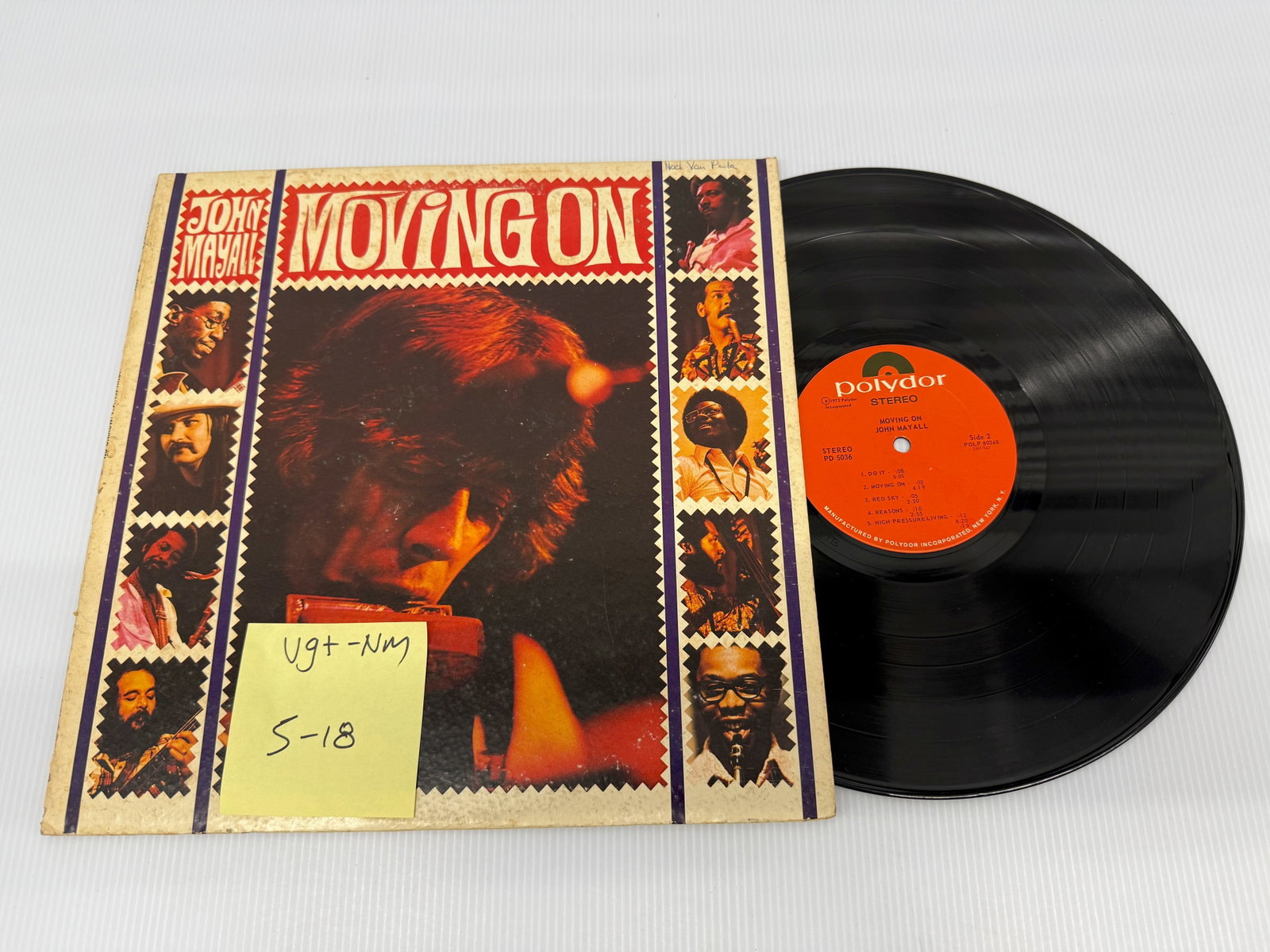 John Mayall - Moving On: John Mayall - Moving On. Polydor - PD 5036. Recorded at the Whiskey A Go Go, Los Angeles on the 10th of July 1972 with the aid of Wally Heider's Mobile Recording Truck.