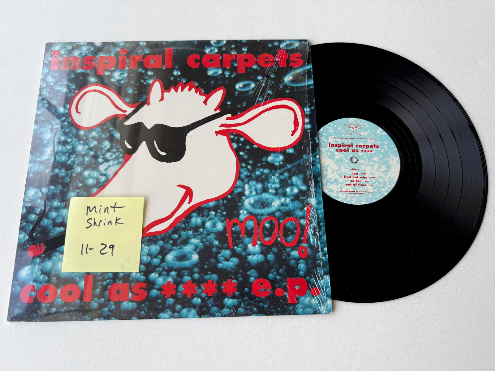 Inspiral Carpets - Cool As **** E.P.: Inspiral Carpets - Cool As **** E.P. Cow - dung 9-1. Manufactured and distributed by Rough Trade Inc. Inspiral Carpets are an English alternative rock band, formed in 1983 in Oldham, Greater Mancheste