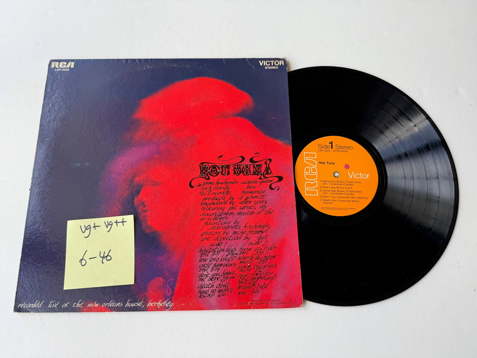Hot Tuna - Hot Tuna: Hot Tuna - Hot Tuna. RCA Victor - LSP-4353.