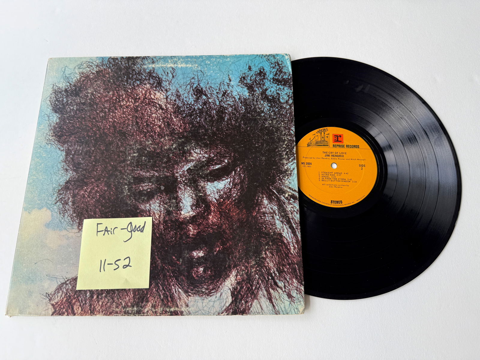 Jimi Hendrix - The Cry Of Love: Jimi Hendrix - The Cry Of Love. Reprise Records - MS 2034. Gatefold.