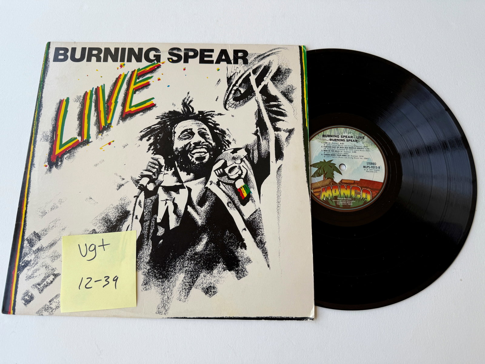 Burning Spear - Live: Burning Spear - Live. Mango - MLPS 9513. Recorded live at the Rainbow Theatre, London, England, October, 1977