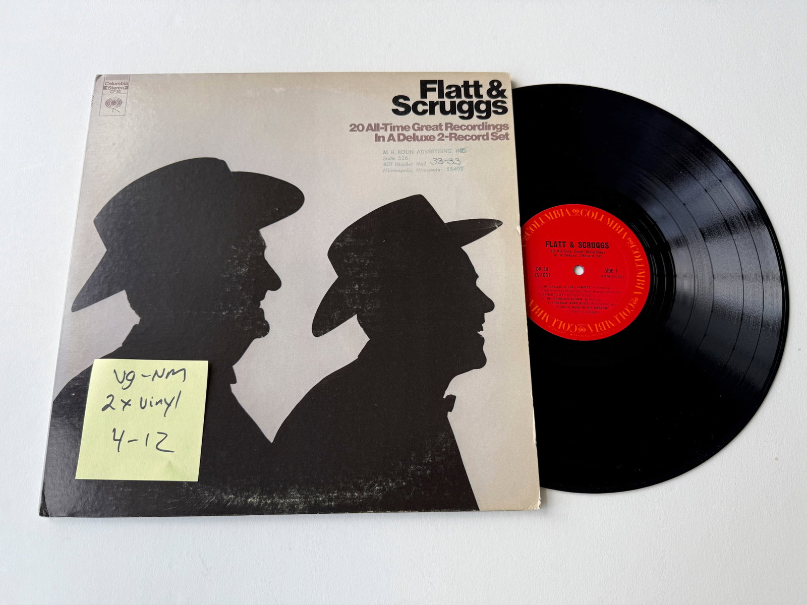 Flatt & Scruggs - Flatt & Scruggs - 20 All-Time Great Recordings In A Deluxe 2-Record Set: Flatt & Scruggs - Flatt & Scruggs - 20 All-Time Great Recordings In A Deluxe 2-Record Set. Columbia - CG 30. Lester Flatt & Earl Scruggs.
